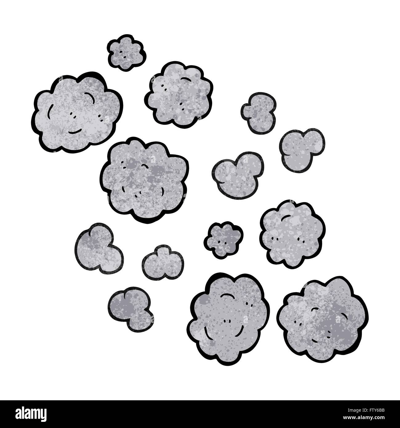 freehand textured cartoon smoke clouds Stock Vector Image & Art - Alamy