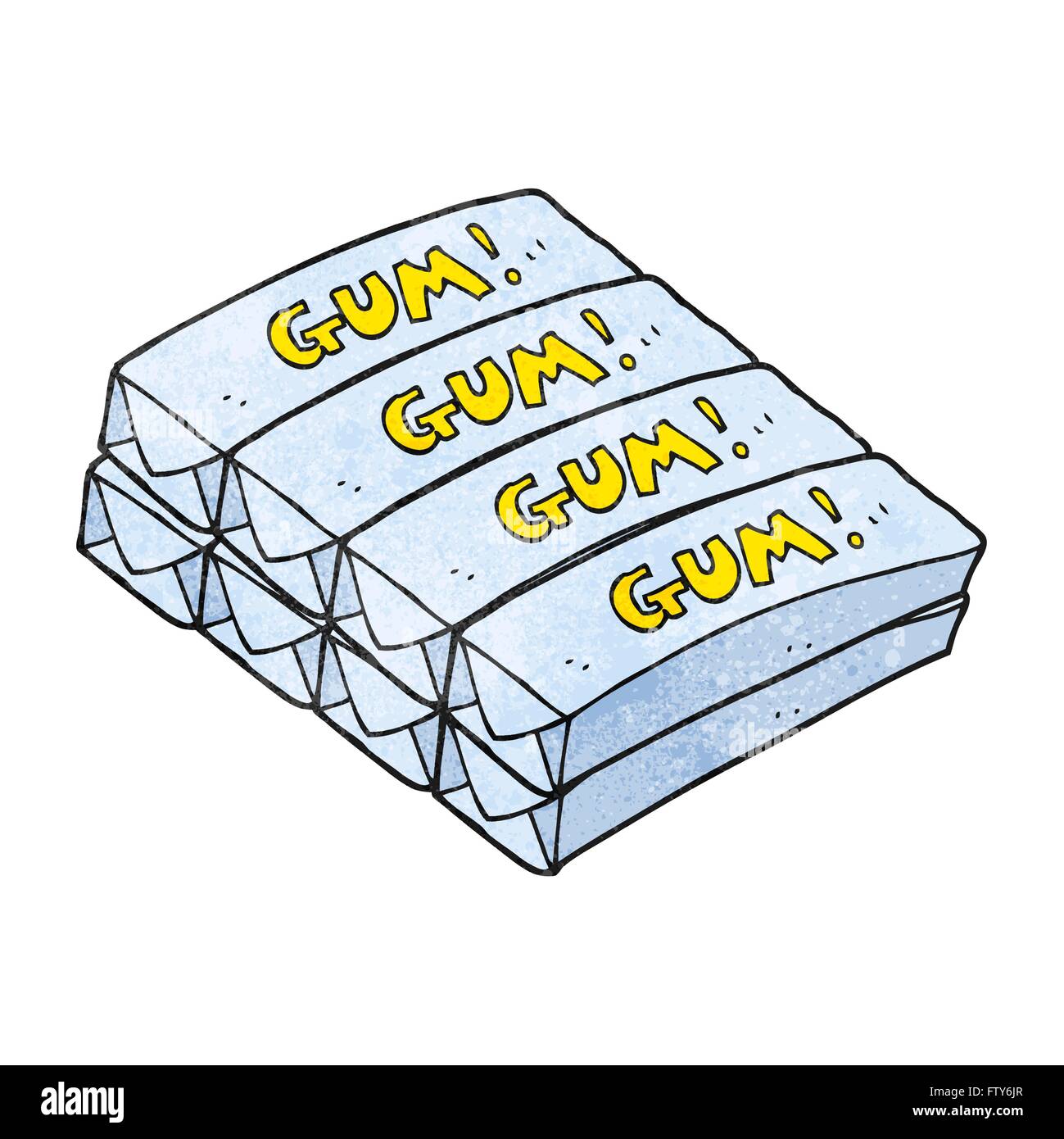 Freehand Retro Cartoon Chewing Gum Stock Photos & Freehand Retro