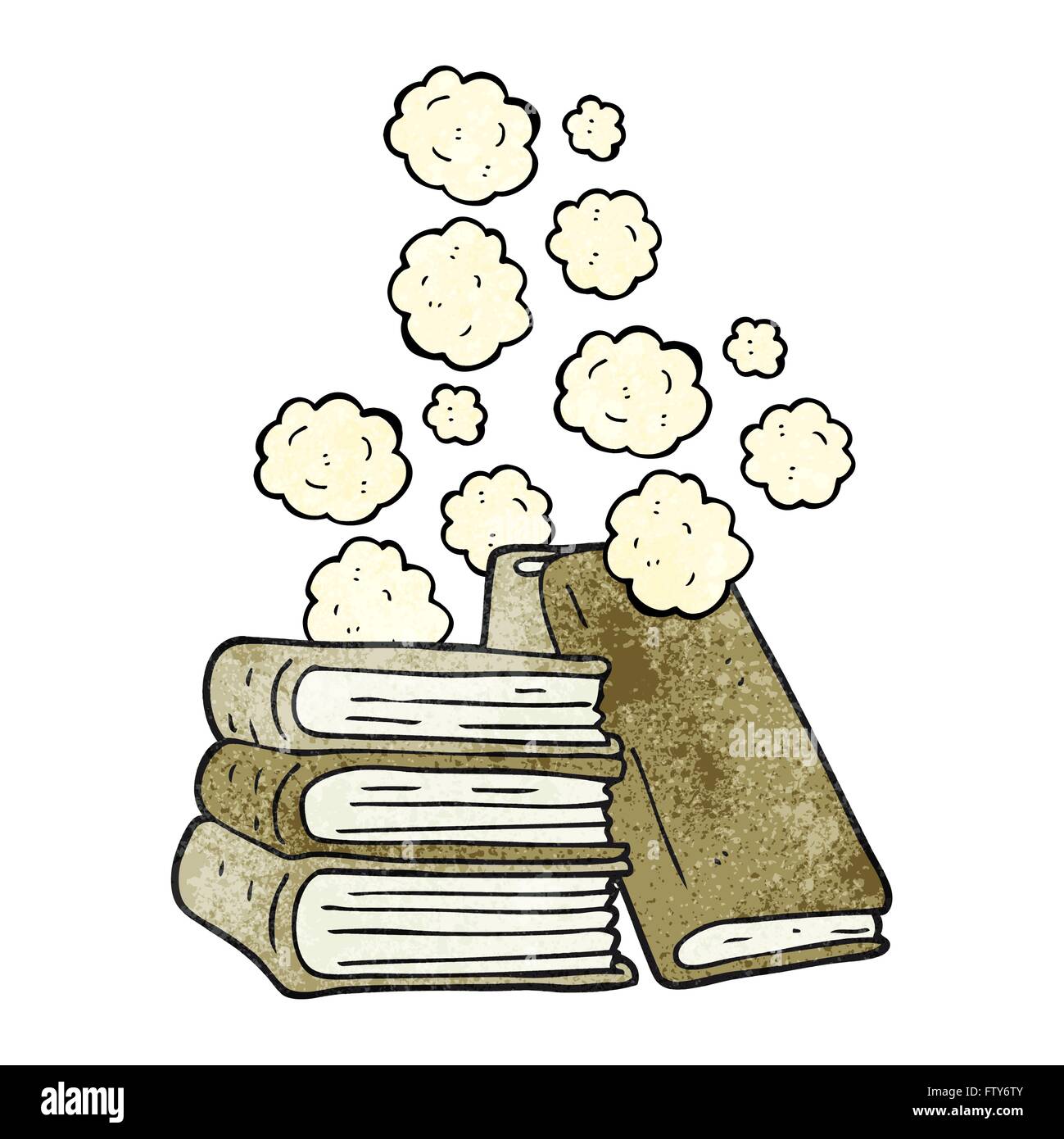freehand textured cartoon stack of books Stock Vector Image & Art - Alamy