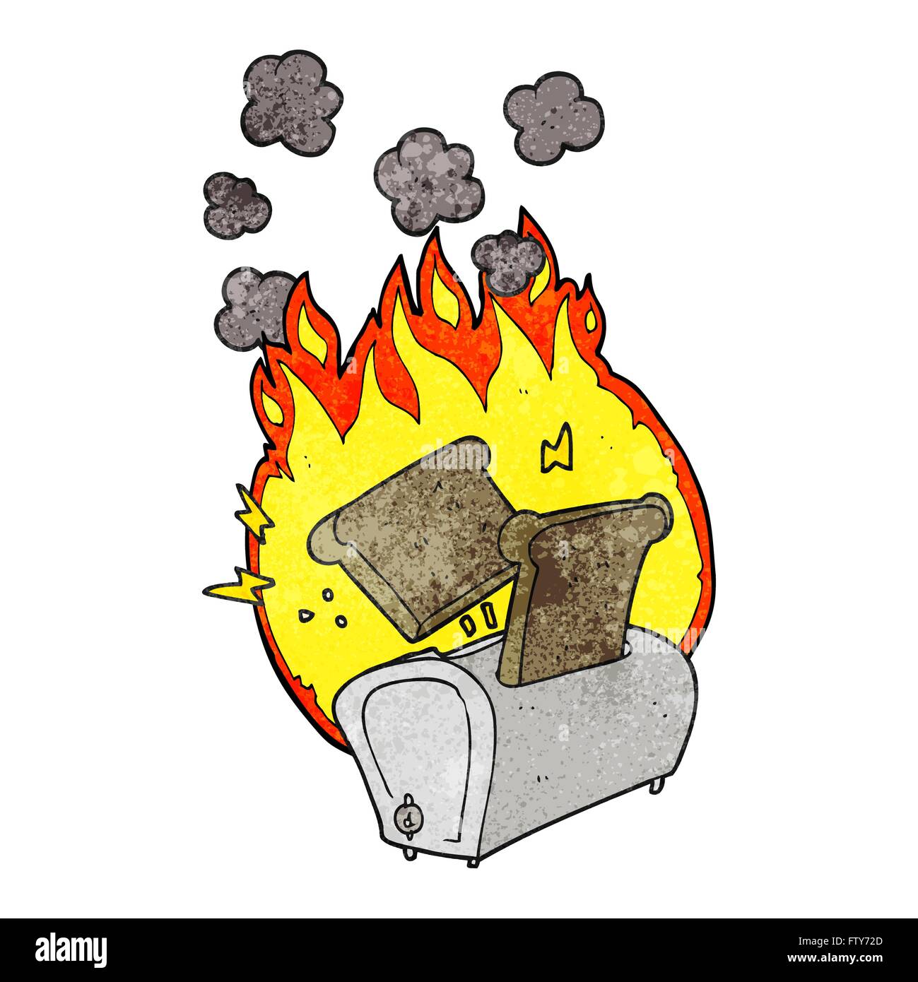 Cartoon toaster burning toast hires stock photography and images Alamy
