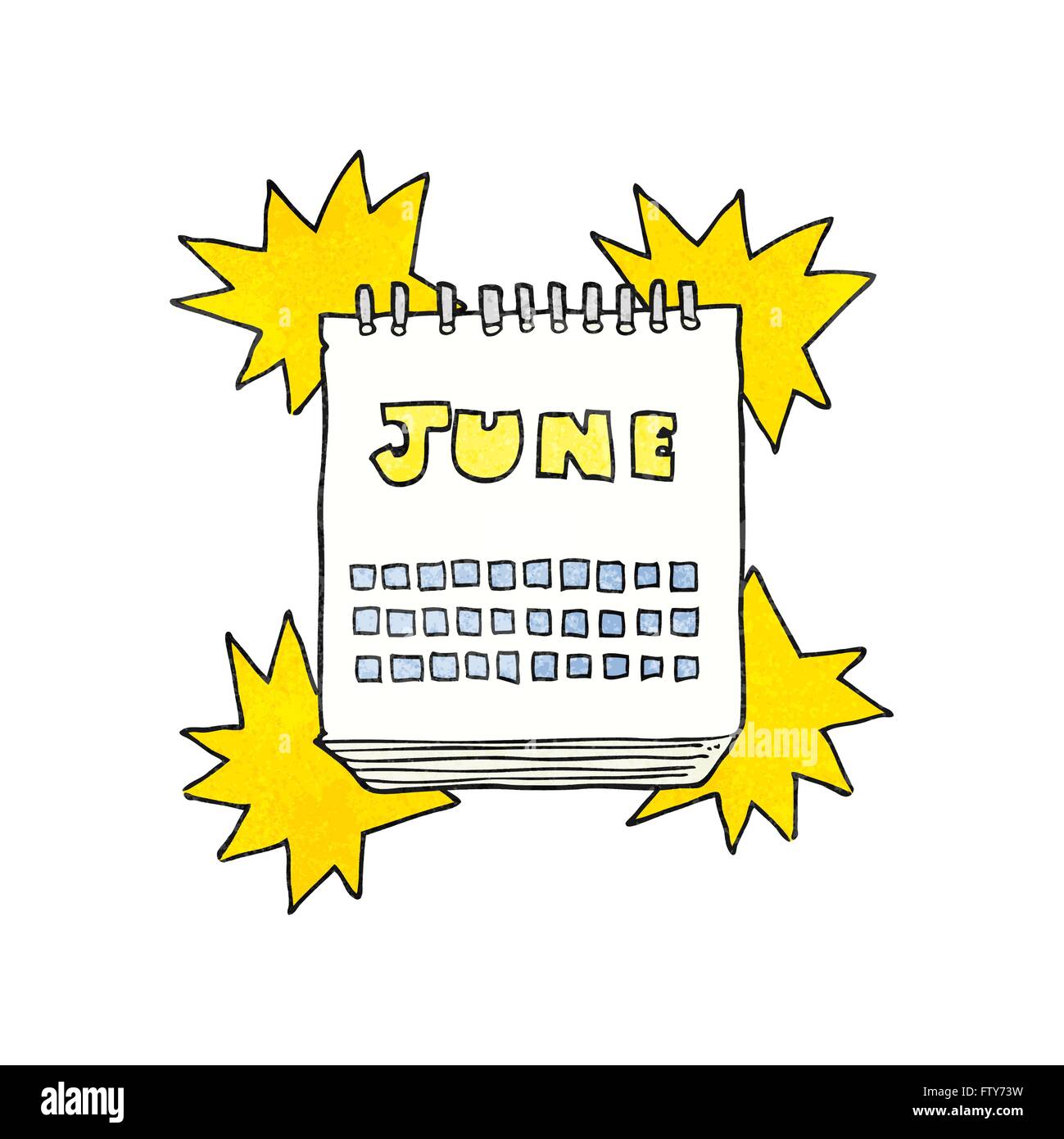 Freehand drawn cartoon calendar showing hi-res stock photography and ...