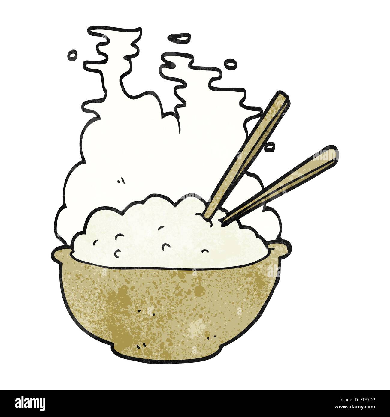 Freehand textured cartoon bowl rice hi-res stock photography and images -  Alamy