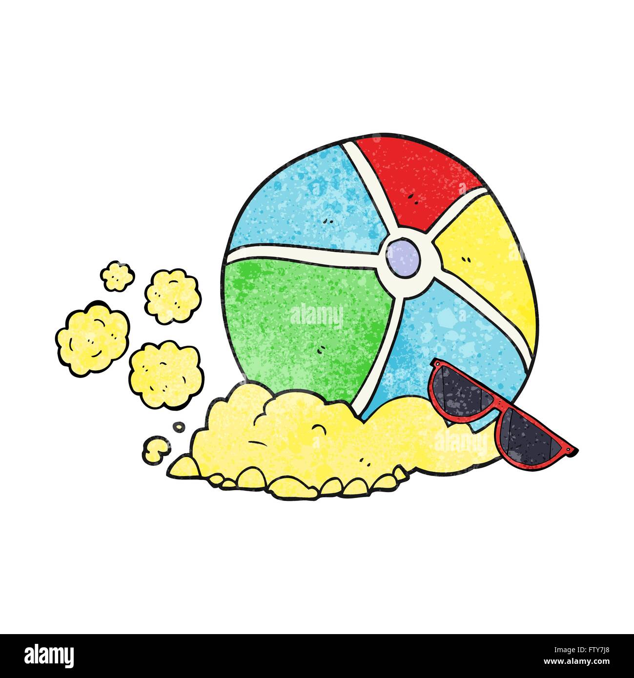 Freehand Textured Cartoon Beach Ball Stock Vector Image Art Alamy