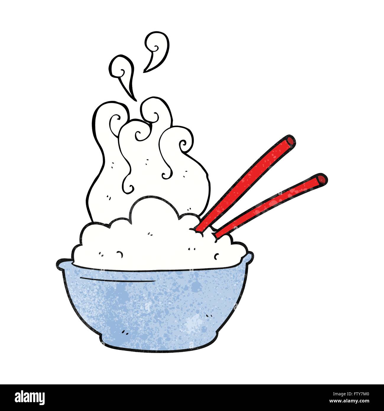 freehand textured cartoon bowl of rice Stock Vector Image & Art - Alamy