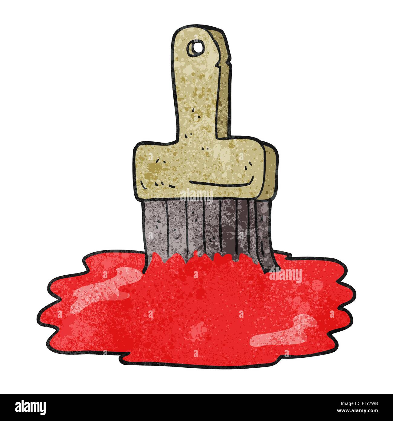 freehand textured cartoon paint brush Stock Vector Image & Art Alamy