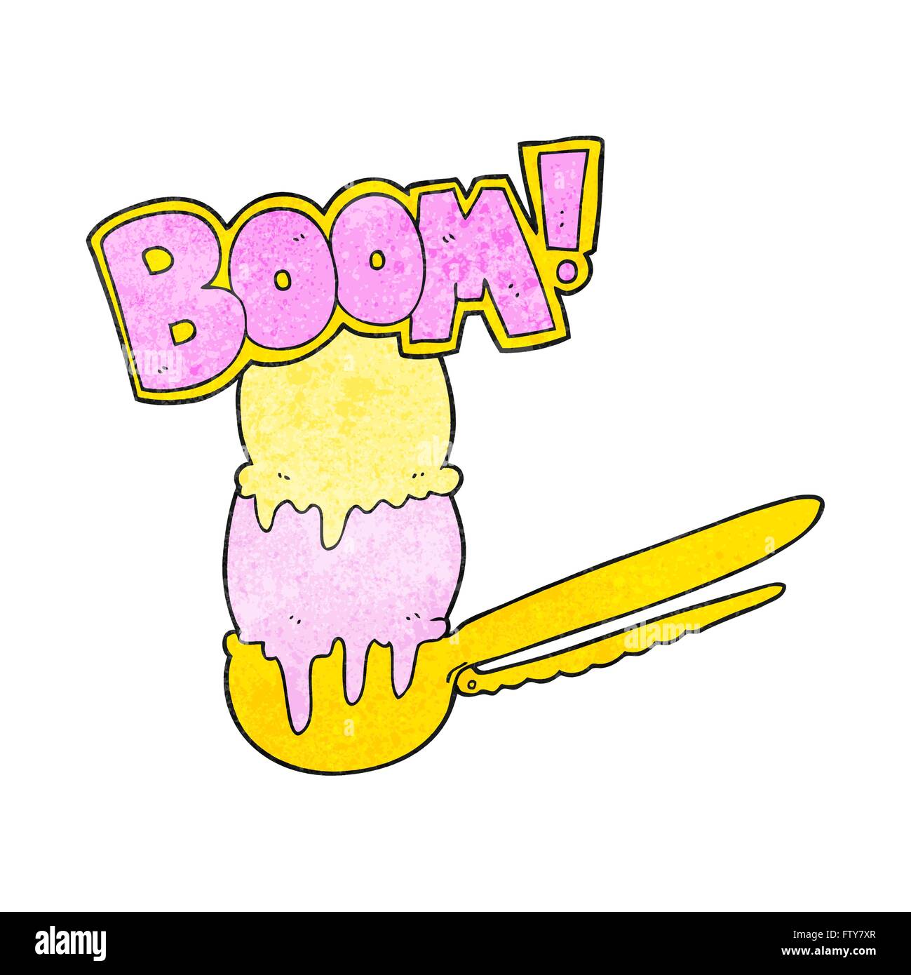 freehand textured cartoon scoop of ice cream Stock Vector Image & Art Alamy