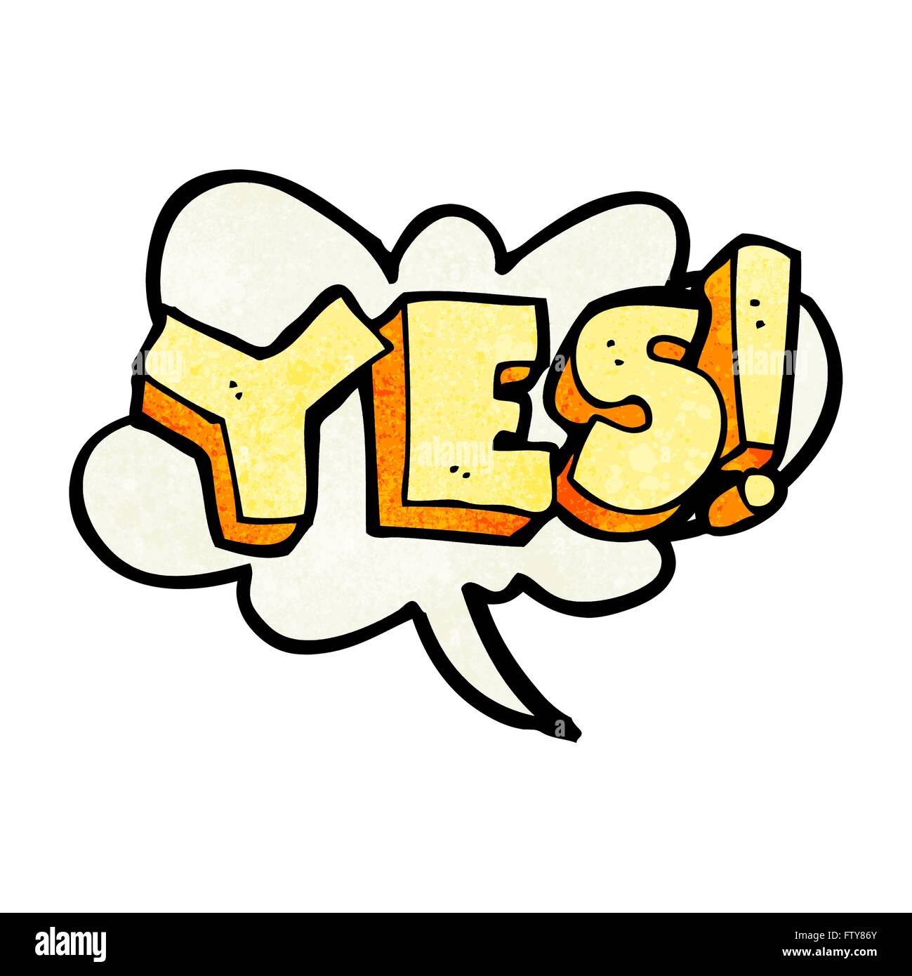 Freehand drawn cartoon yes design hi-res stock photography and images ...