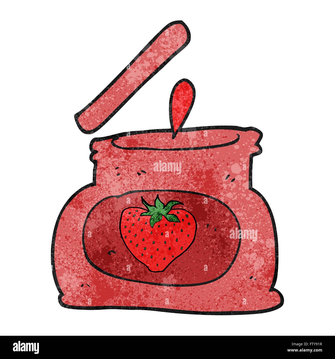 freehand textured cartoon popping jar of jam Stock Vector Image & Art