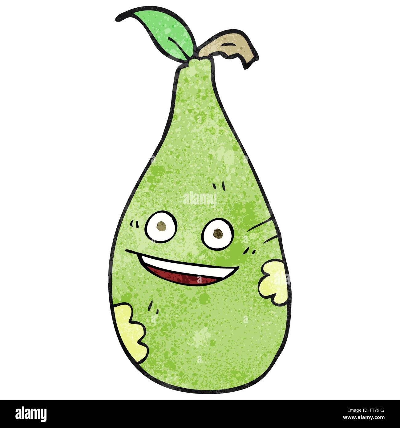 freehand drawn texture cartoon pear Stock Vector Image & Art - Alamy