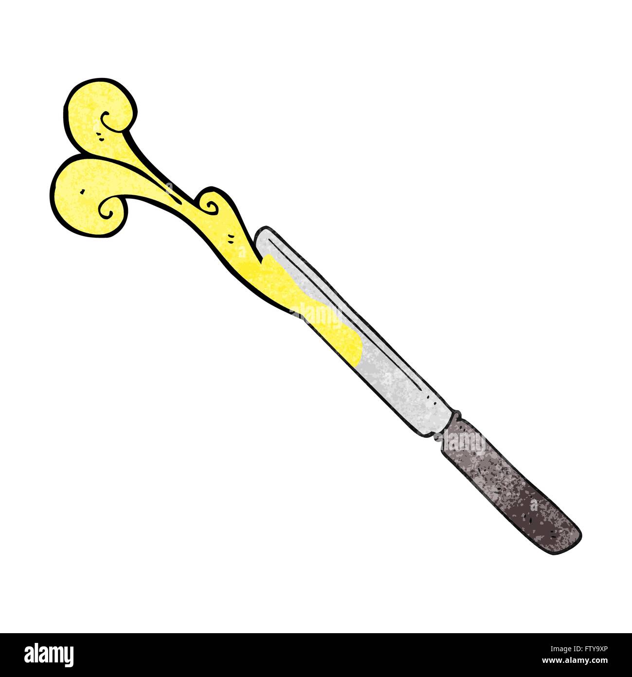 freehand drawn texture cartoon butter knife Stock Vector Image & Art Alamy
