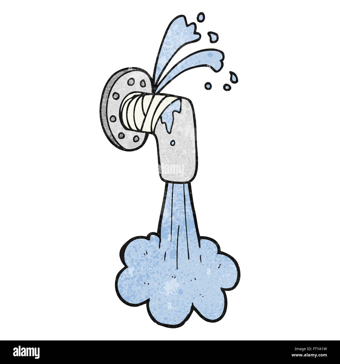 freehand drawn texture cartoon leaky pipe Stock Vector Image & Art Alamy