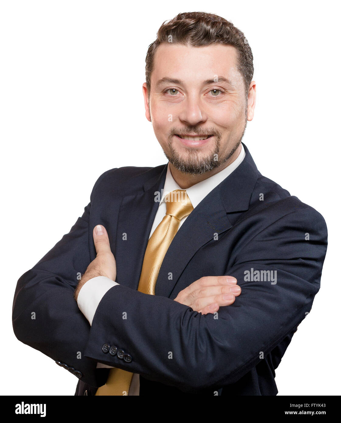 Confident Trustful Businessman proudly Standing Stock Photo