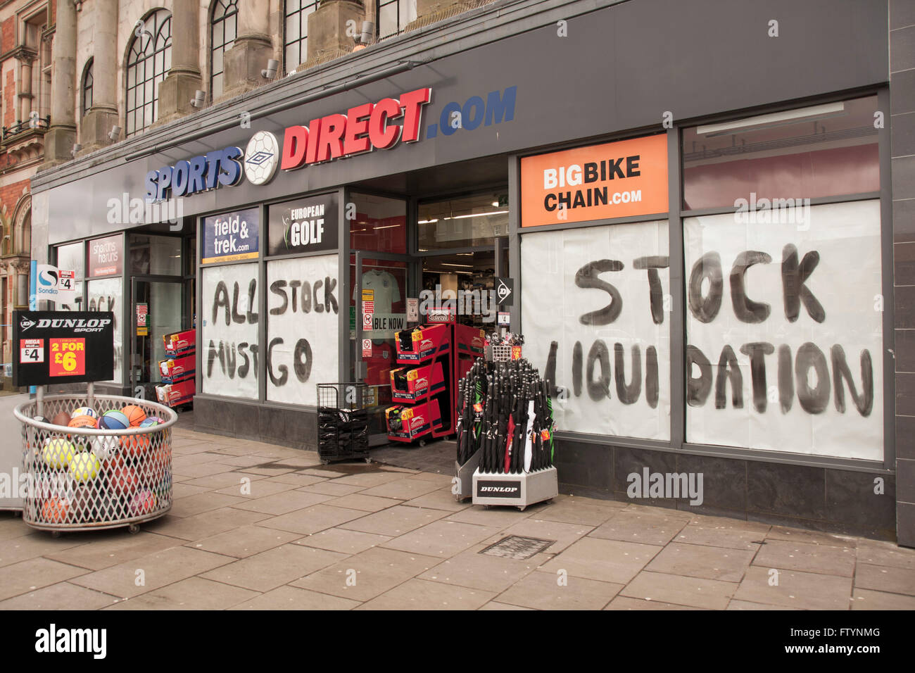 Exterior of Sports Direct store in Auckland,Co.Durham,England