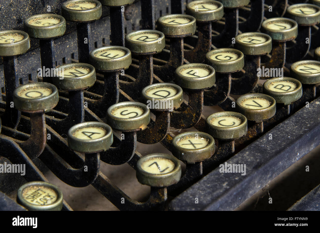 Old typewriter detail. Stock Photo