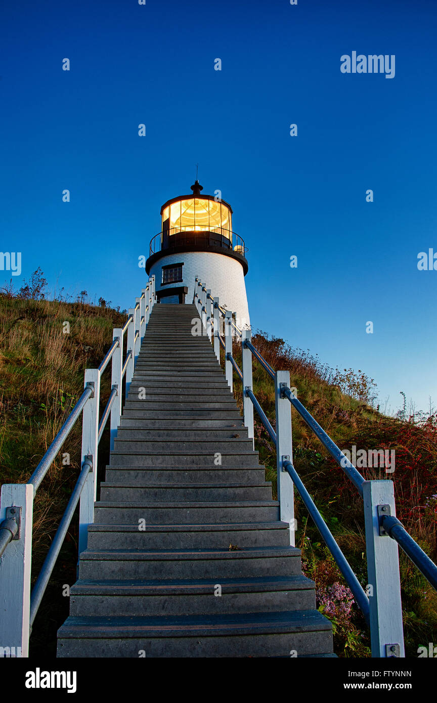 Owls Head Light, Maine, USA Stock Photo