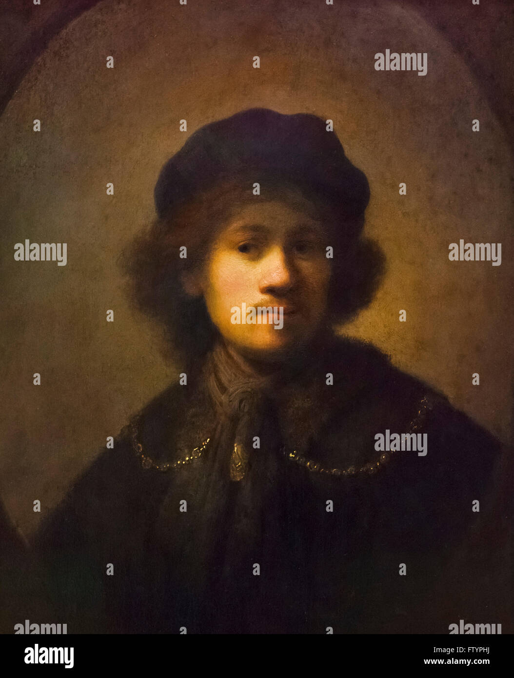 Rembrandt, Self-Portrait as a Young Man c.1629-31 Stock Photo