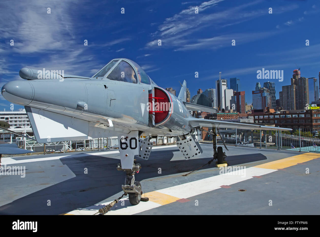 Dassault Etendard IV M, Supermarine at Intrepid Sea, Air & Space Museum (New York City, USA) Stock Photo