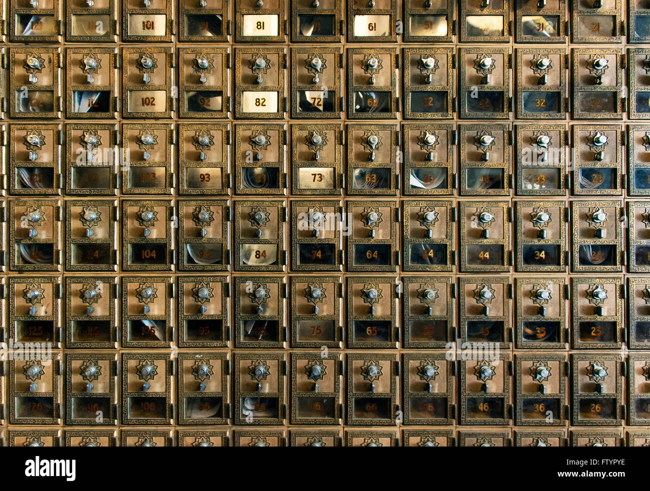 Post office boxes, USA Stock Photo Alamy
