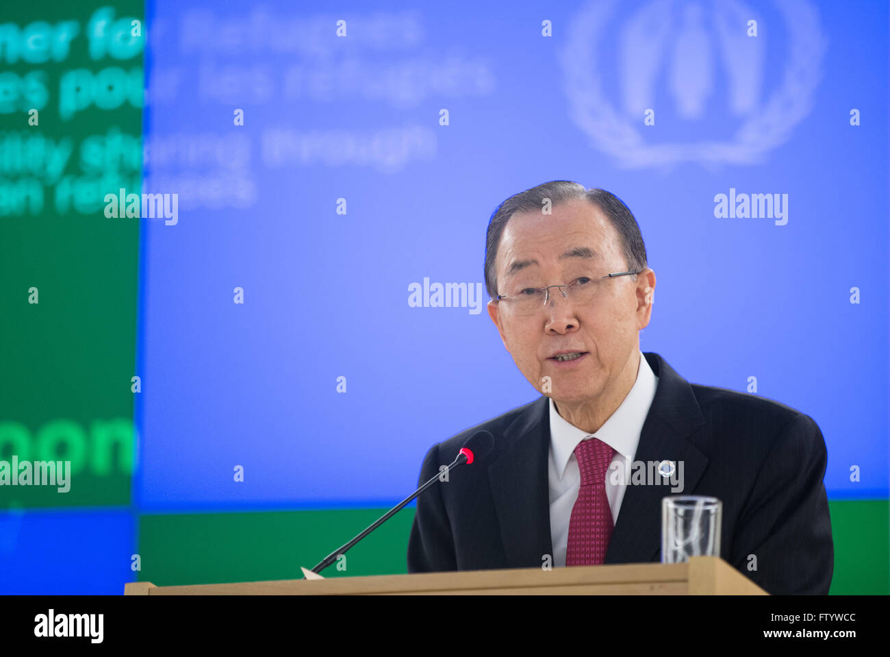 Geneva, Switzerland. 30th Mar, 2016. UN Secretary-General Ban Ki-moon ...