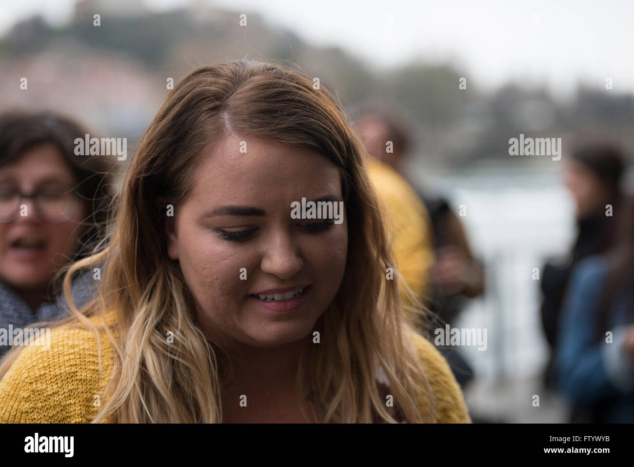 Turin, Italy. 30th Mar, 2016. Anna Todd writer from Texas, author of the book entitled 'After',  presents her latest book 'Before' for Salone OFF 365 on March 30, 2016 in Turin,Italy. Stock Photo