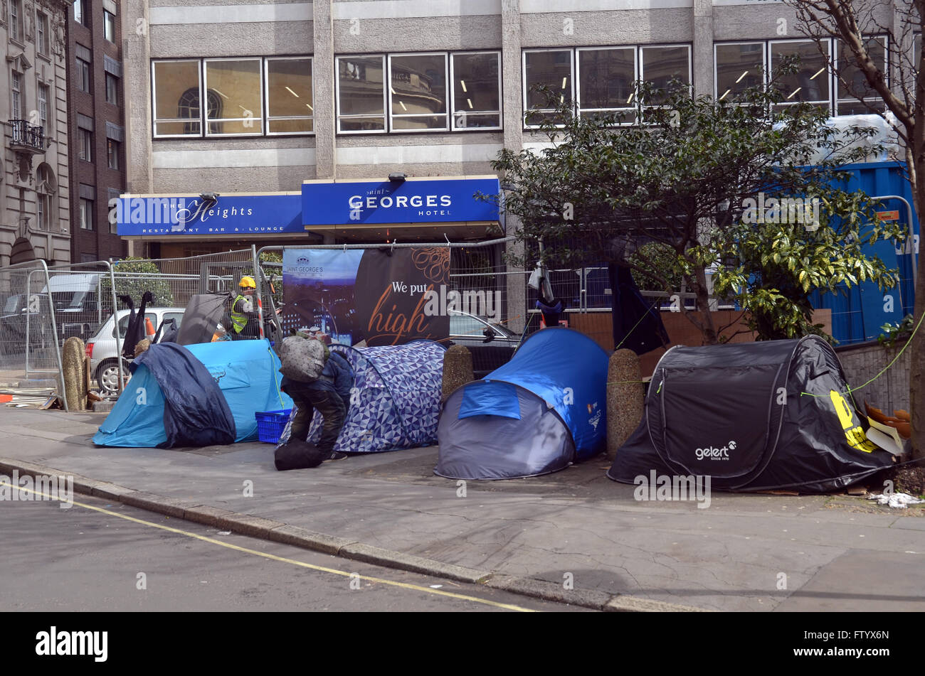 Homeless People Living In Tents