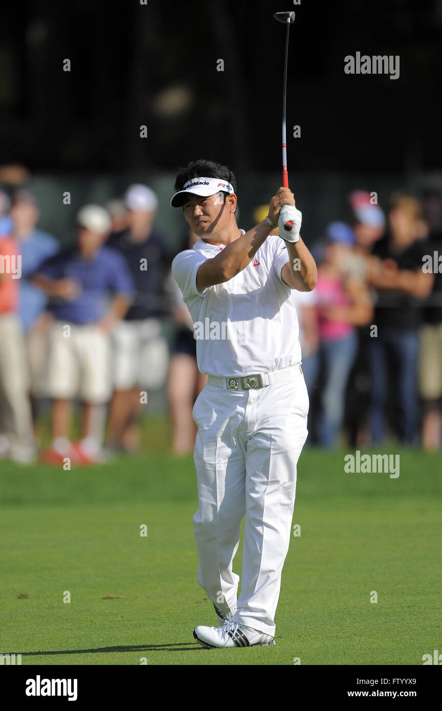 Chaska, MN, UNITED STATES. 16th Aug, 2009. Y.E. Yang of Korea during the final round of the 2009 PGA Championship at Hazeltine National Golf Club on Aug 16, 2009 in Chaska, MN.ZUMA Press/Scott A. Miller © Scott A. Miller/ZUMA Wire/Alamy Live News Stock Photo