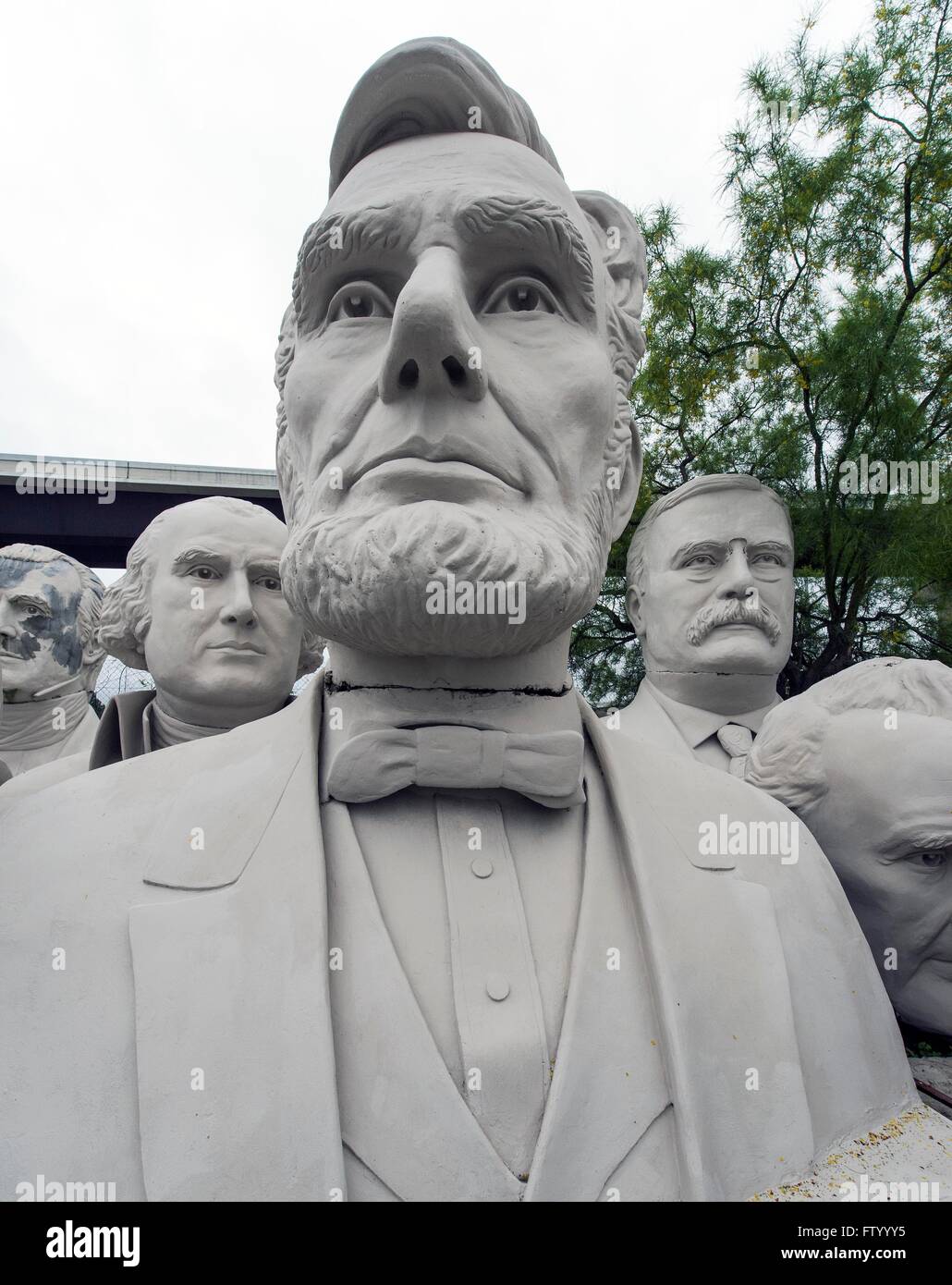 March 30, 2016 - Houston, Texas, U.S. - Presidential heads by sculptor David Adickes are stored at the Adickes Sculpturworx Studio until a time when a permanent home is found for them.(Credit Image: © Brian Cahn via ZUMA Wire) Stock Photo