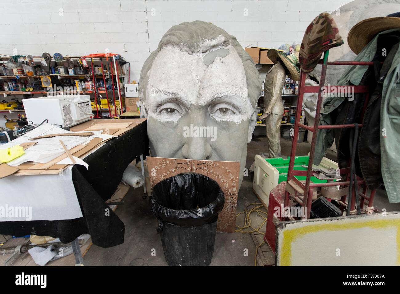 Houston, Texas, USA. 30th Mar, 2016. Presidential heads by sculptor David Adickes are stored at the Adickes Sculpturworx Studio until a time when a permanent home is found for them. Credit: Brian Cahn/ZUMA Wire/Alamy Live News Stock Photo