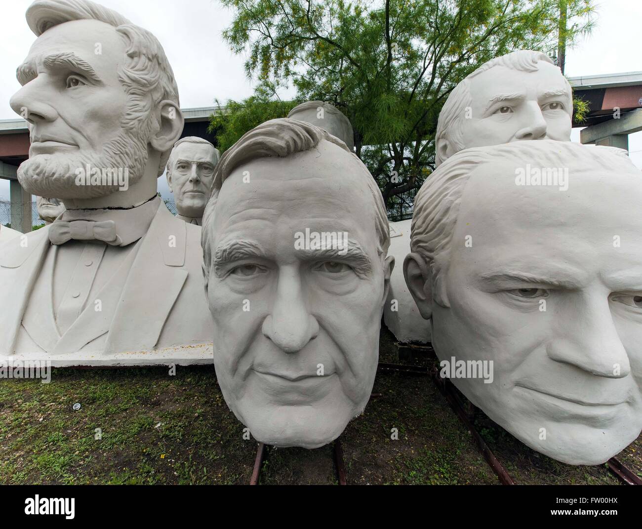 Houston, Texas, USA. 30th Mar, 2016. Presidential heads by sculptor David Adickes are stored at the Adickes Sculpturworx Studio until a time when a permanent home is found for them. Credit: Brian Cahn/ZUMA Wire/Alamy Live News Stock Photo