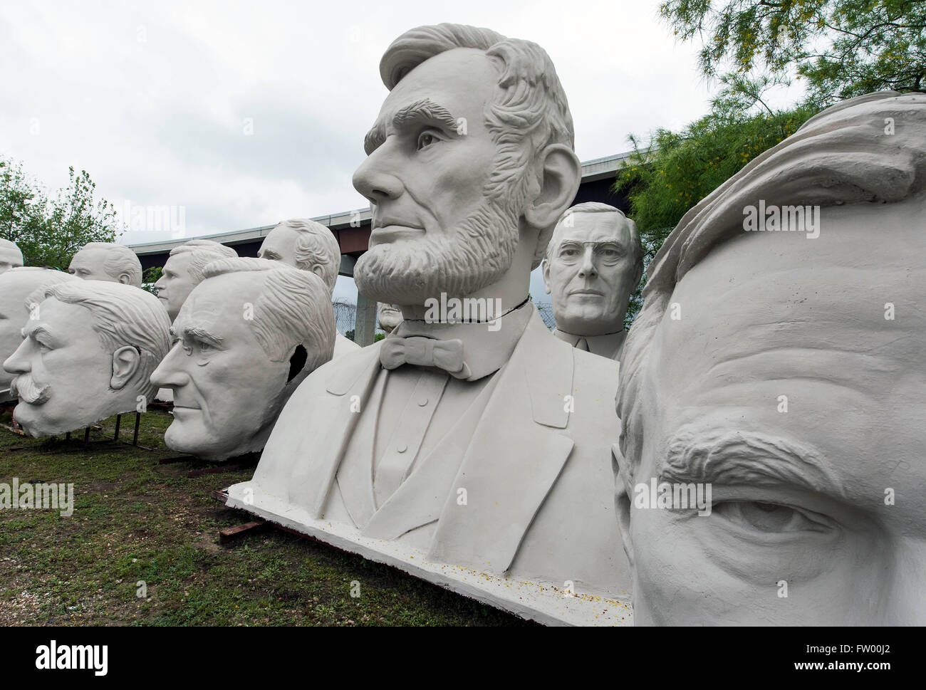 Houston, Texas, USA. 30th Mar, 2016. Presidential heads by sculptor David Adickes are stored at the Adickes Sculpturworx Studio until a time when a permanent home is found for them. Credit: Brian Cahn/ZUMA Wire/Alamy Live News Stock Photo