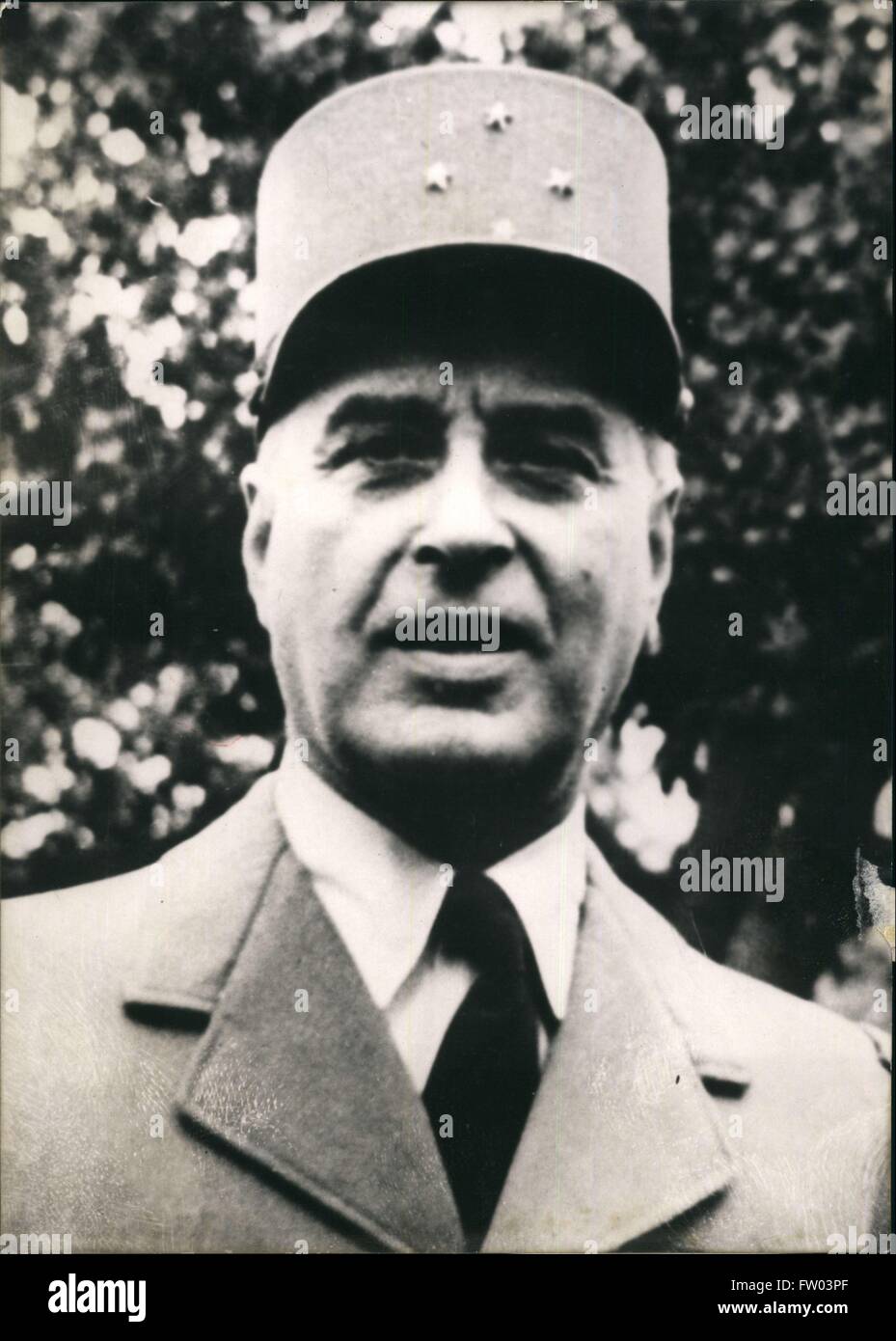1959 - New French Chief Of Staff: General Lorrillot has been appointed Chef of Staff the french Army. Photo shows A recent Portrait of General Lorillot. © Keystone Pictures USA/ZUMAPRESS.com/Alamy Live News Stock Photo