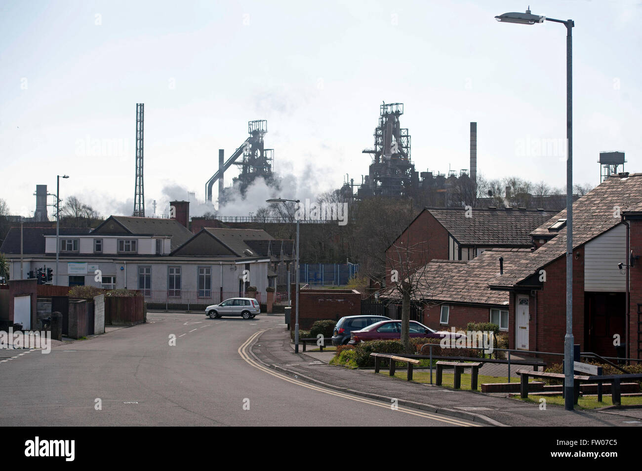 Port Talbot, UK. 31st Mar, 2016. The Tata Steel Works in Port Talbot this afternoon. Tata Steel is selling its entire loss-making UK business, with more than 4,000 jobs at the Port Talbot site currently at risk. Credit:  Phil Rees/Alamy Live News Stock Photo