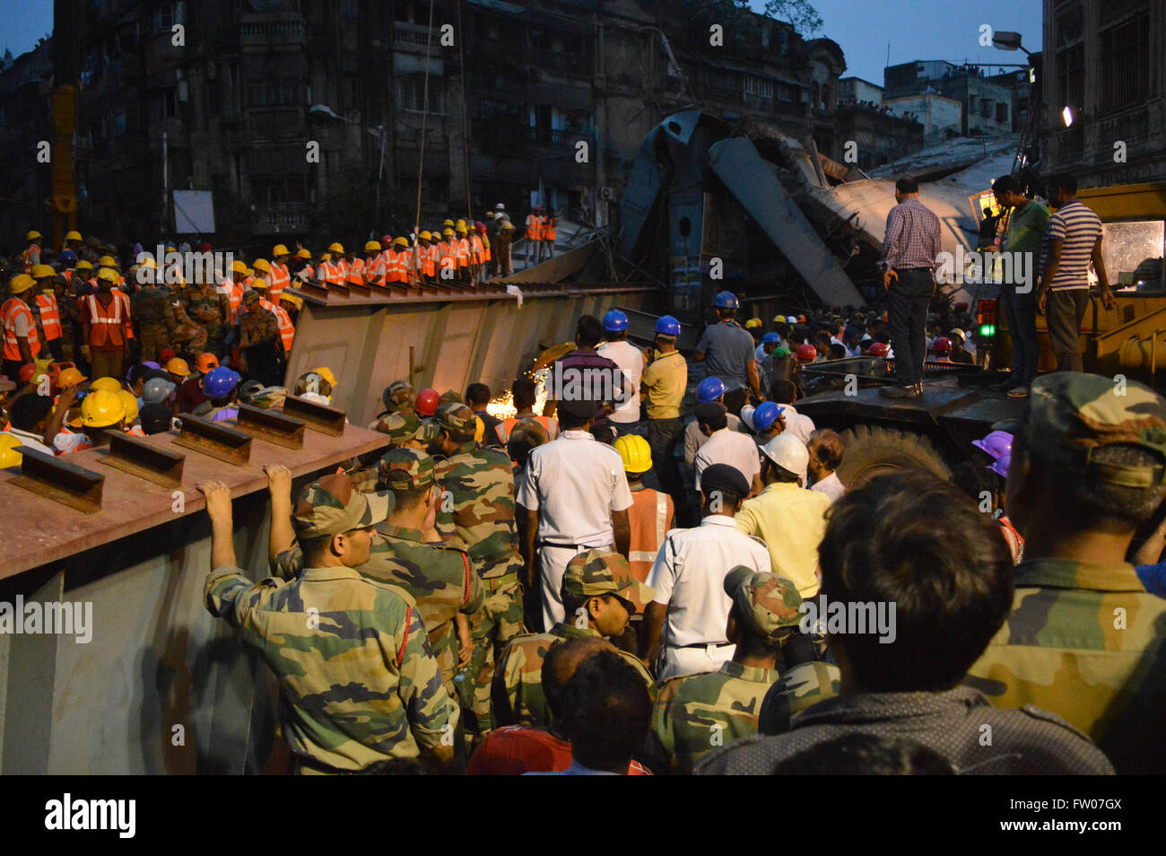 An under-construction flyover collapsed in a congested Kolkata ...