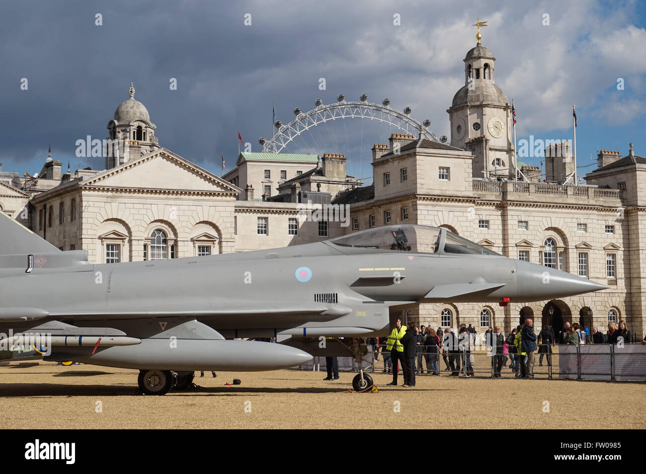 Full Size Replica Of A Eurofighter Typhoon Exhibited At Horse Guards Parade In London To Mark The 100th Anniversary Of The Raf London England United Kingdom Uk Stock Photo Alamy