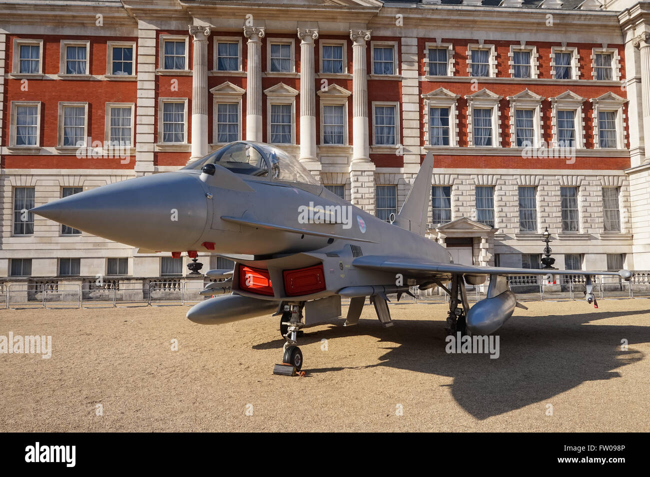 Full Size Replica Of A Eurofighter Typhoon Exhibited At Horse Guards Parade In London To Mark The 100th Anniversary Of The Raf London England United Kingdom Uk Stock Photo Alamy