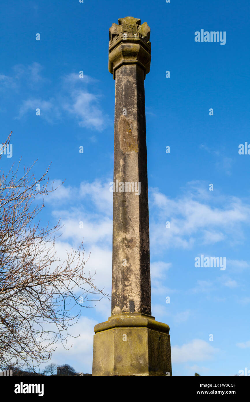 The Canongate Mercat Cross in the Canongate Kirkyard in Edinburgh