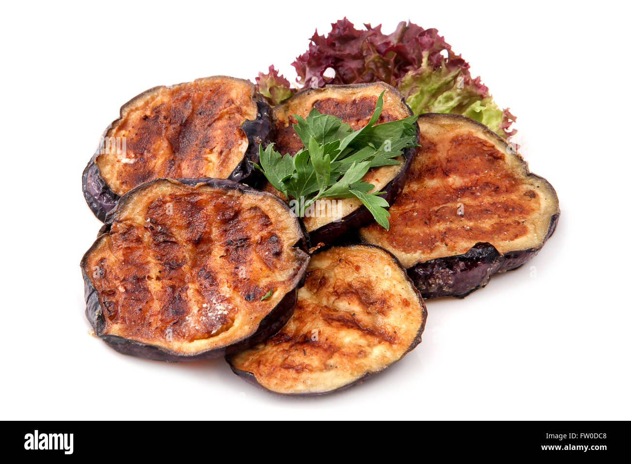 Grilled eggplant with herbs and parsley Stock Photo Alamy