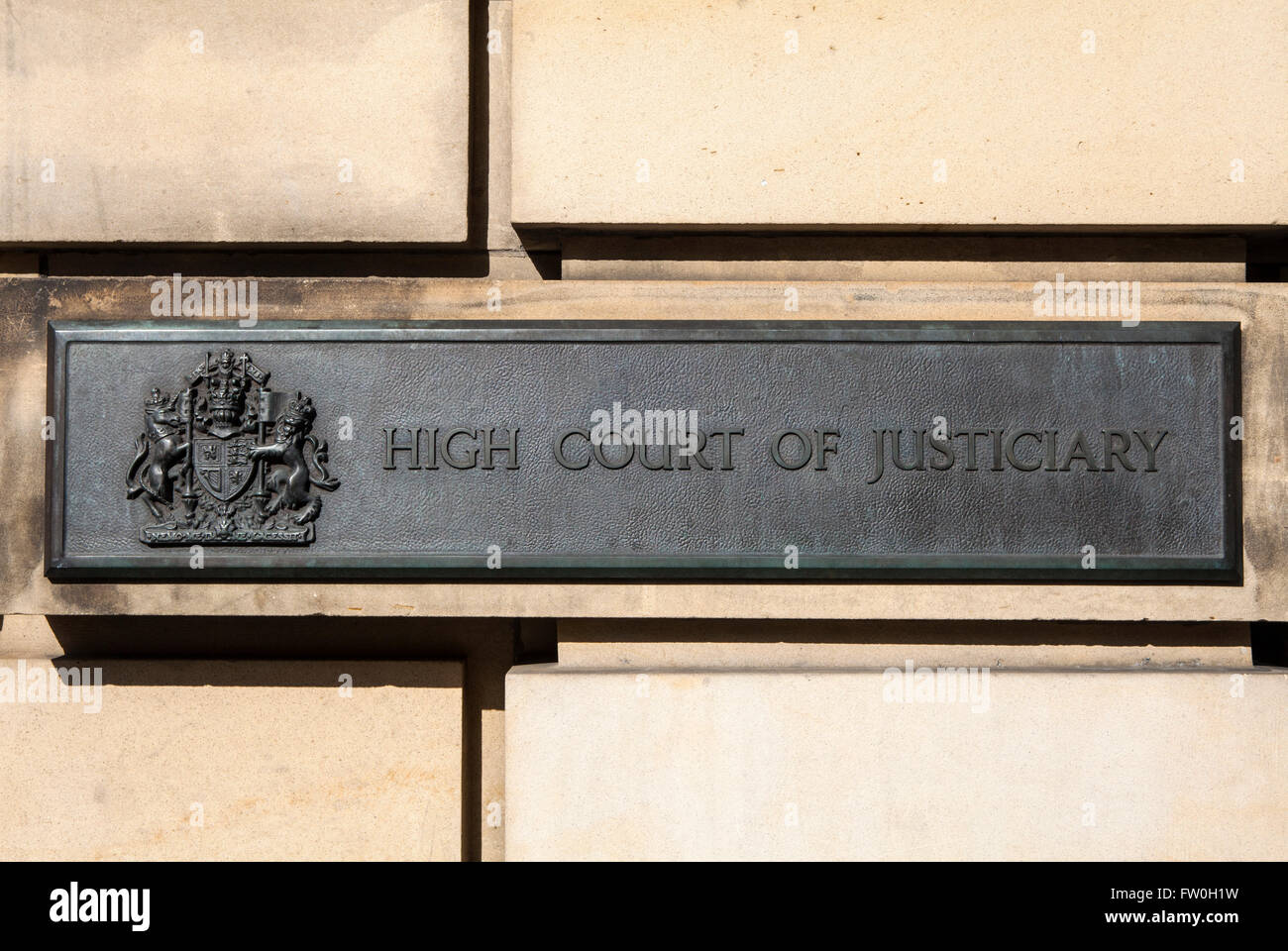 EDINBURGH, SCOTLAND - MARCH 10TH 2016: The High Court of Justiciary in the City of Edinburgh, on 10th March 2016.  It is also kn Stock Photo