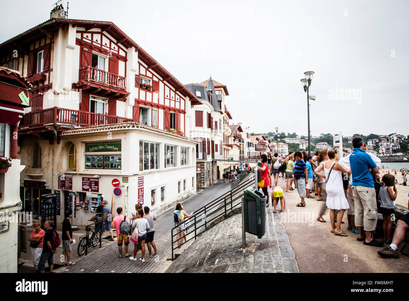 Street in Saint Jean de Luz, France Stock Photo