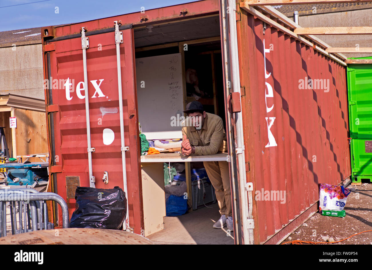 The Newly Occupied Refugee Camp In Grande Synthe Dunkirk With