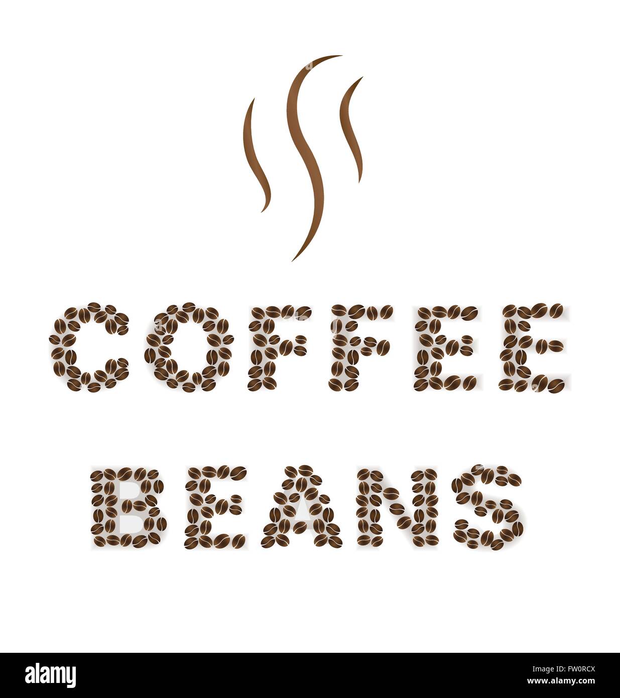 Coffee beans Type on white area background Stock Vector Image & Art - Alamy