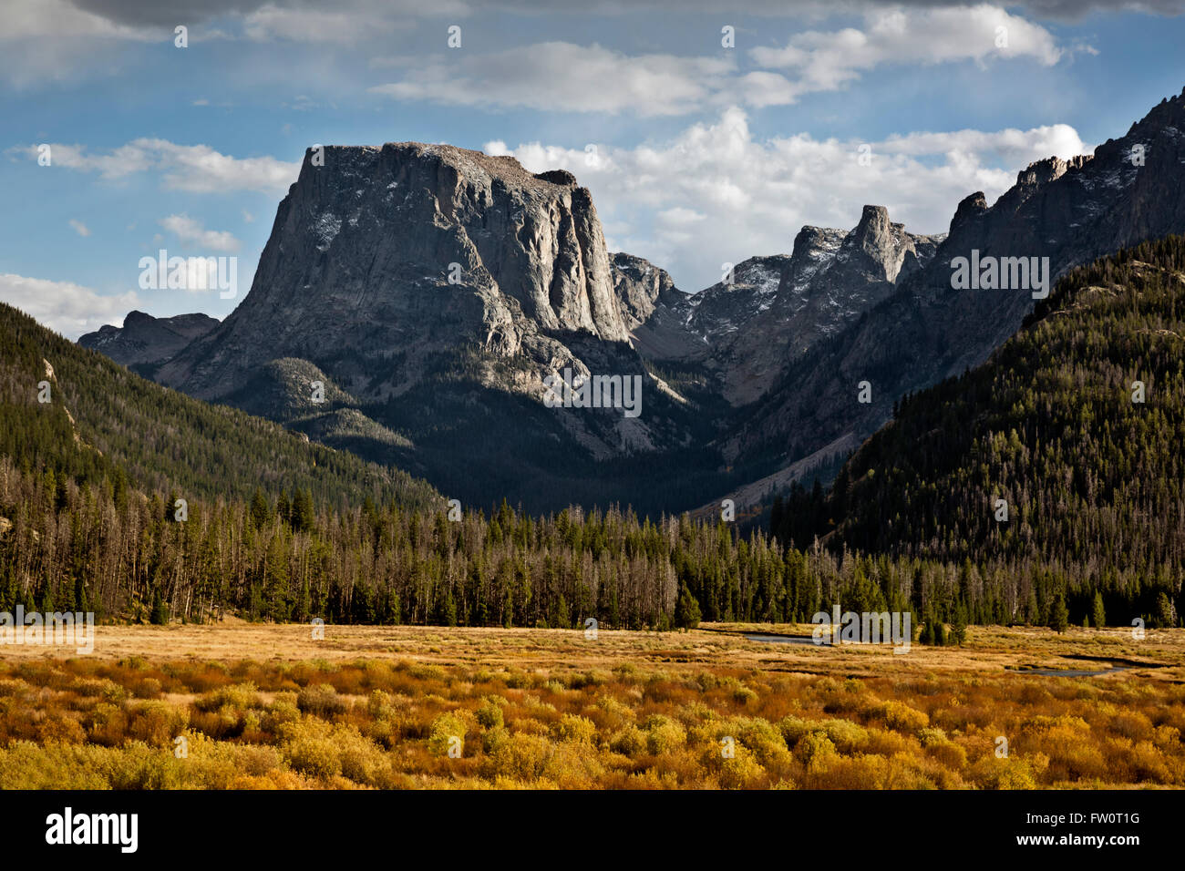 WYOMING Squaretop Mountain rising above the Green River Valley in the
