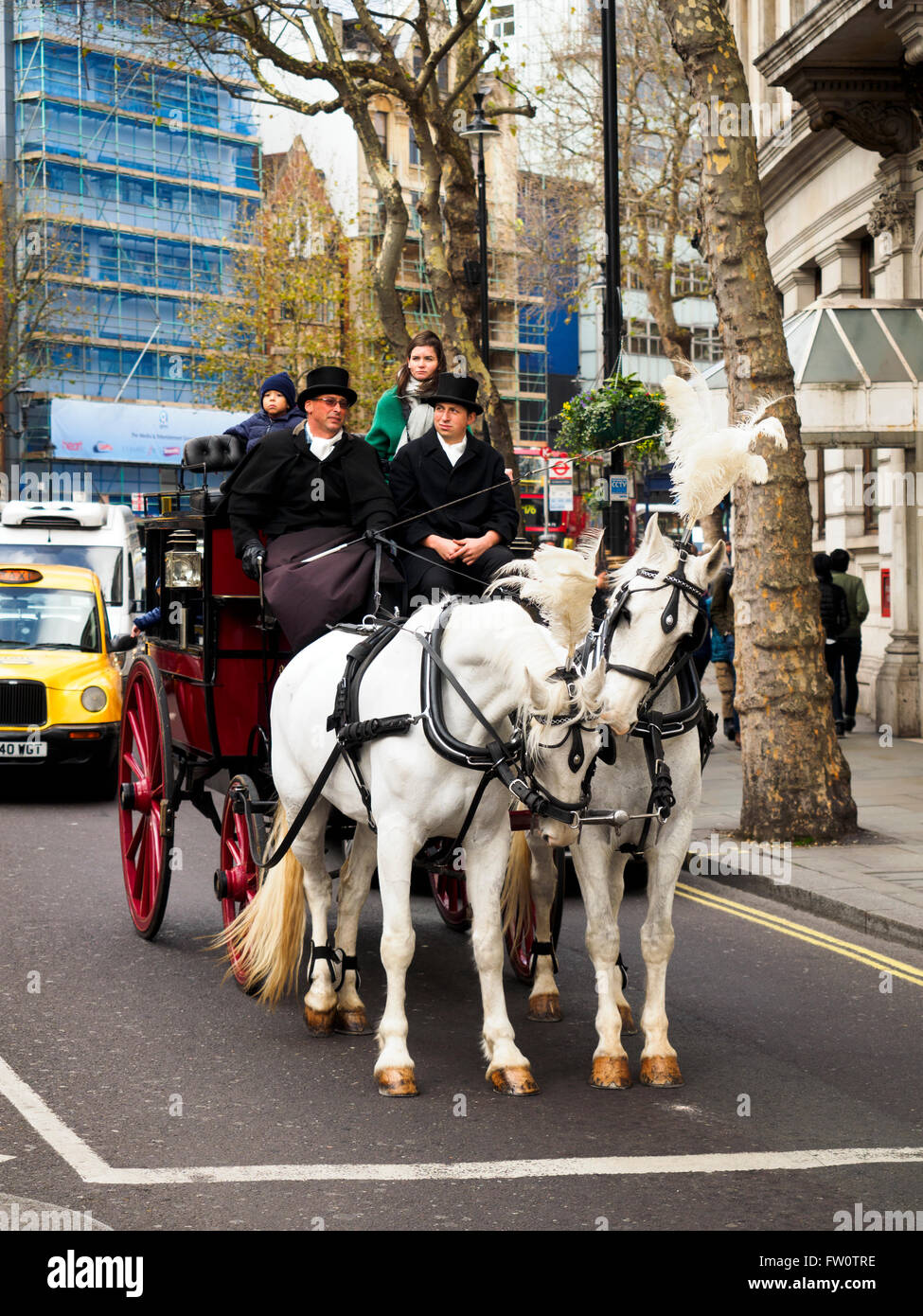 Coach with horses - London, England Stock Photo - Alamy