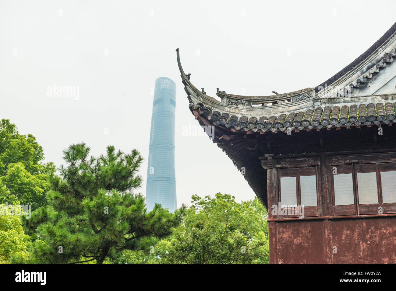 Commercial Building surround the Yu Garden in Shanghai old town Stock Photo