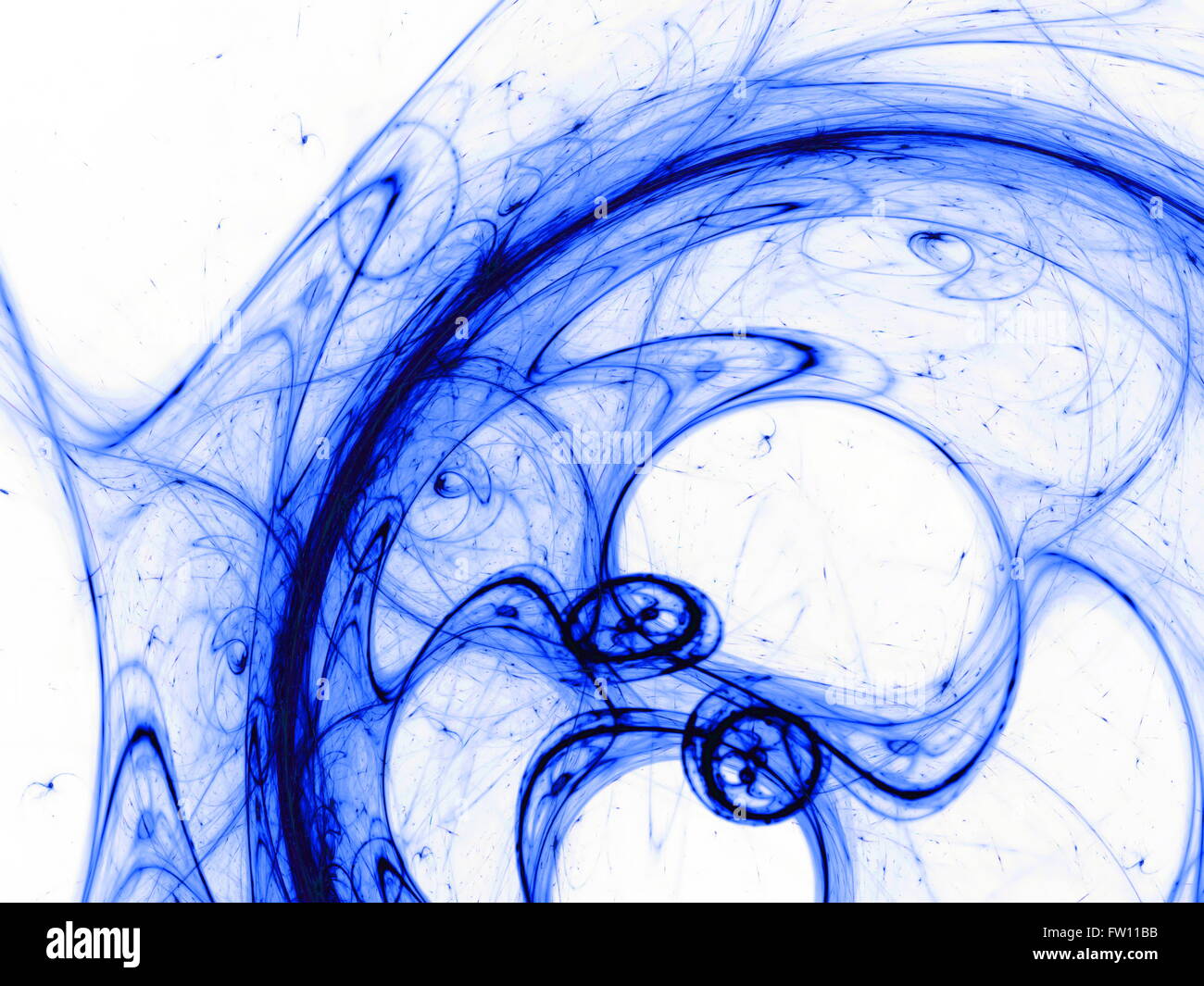 Fantastically translucent abstract blue nebula with a complex structure ...