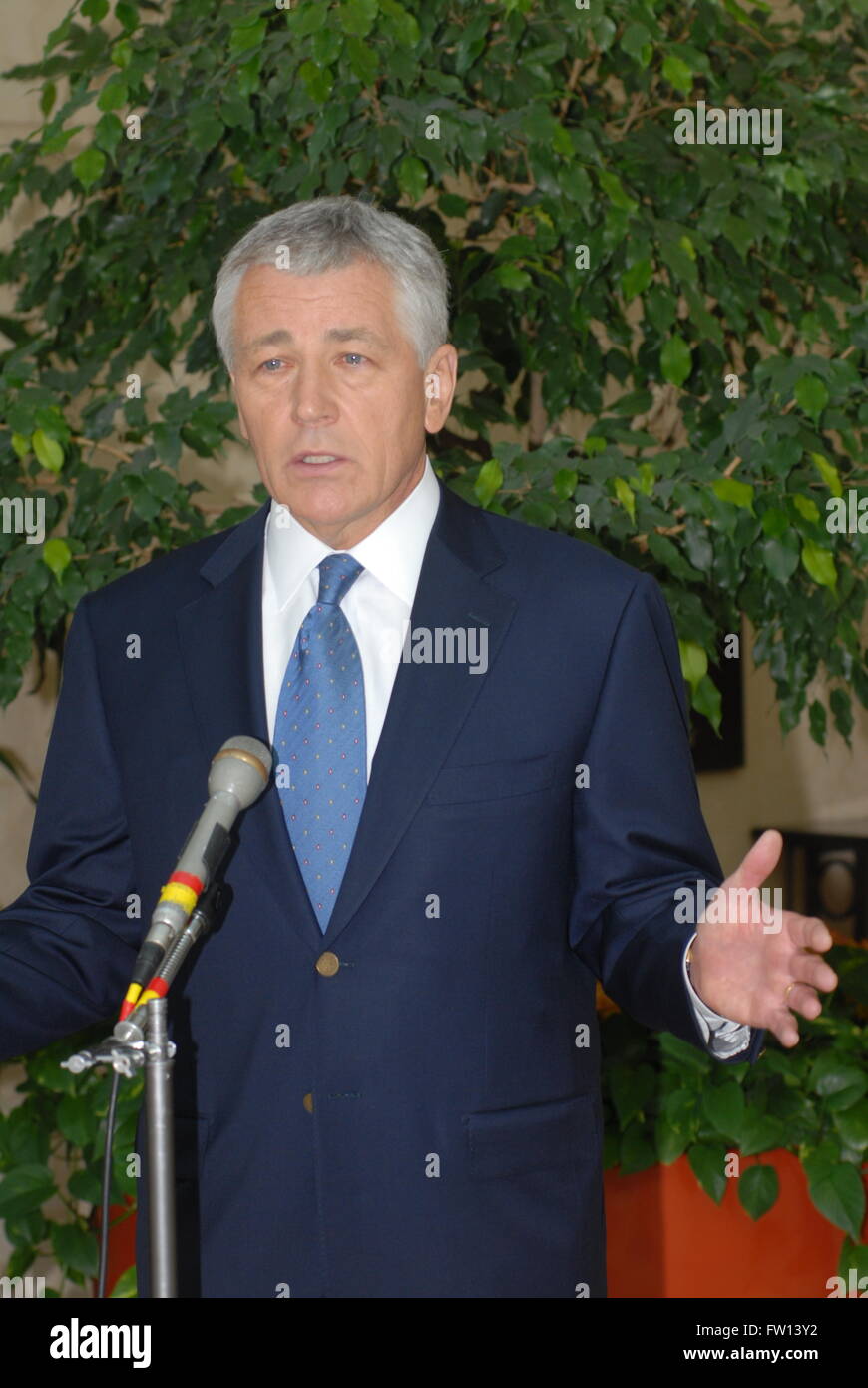 Washington, DC., USA, 23rd September, 2007 Senator Chuck Hagel (R-NE) at CNN 'Late Edition' Credit: Mark Reinstein Stock Photo