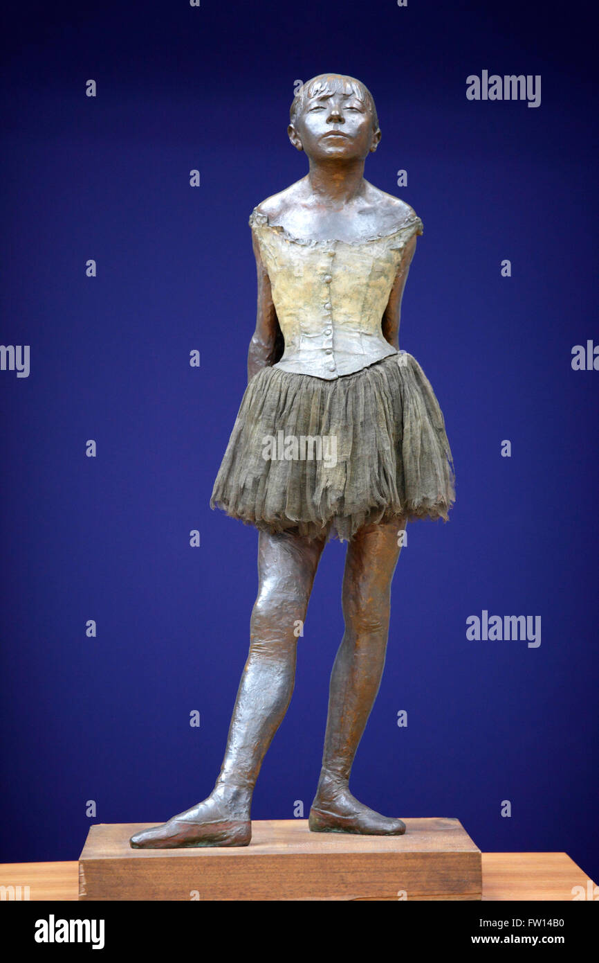 Little Dancer of Fourteen Years by Edgar Degas at Carlsberg Glyptotek  museum, Copenhagen, Denmark Stock Photo - Alamy