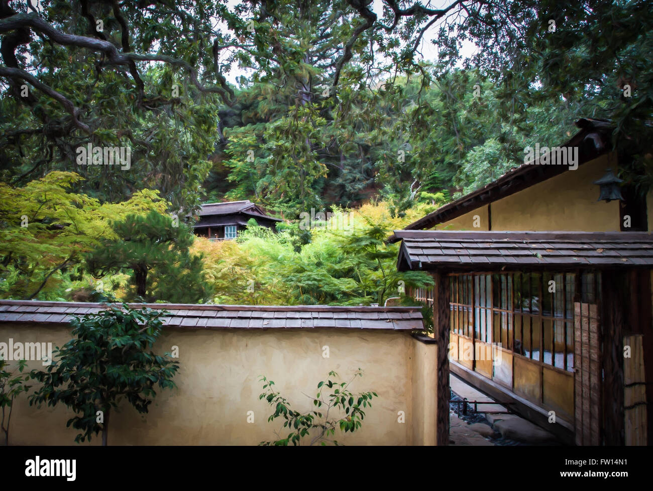 Japanese Tea House Stock Photo Alamy