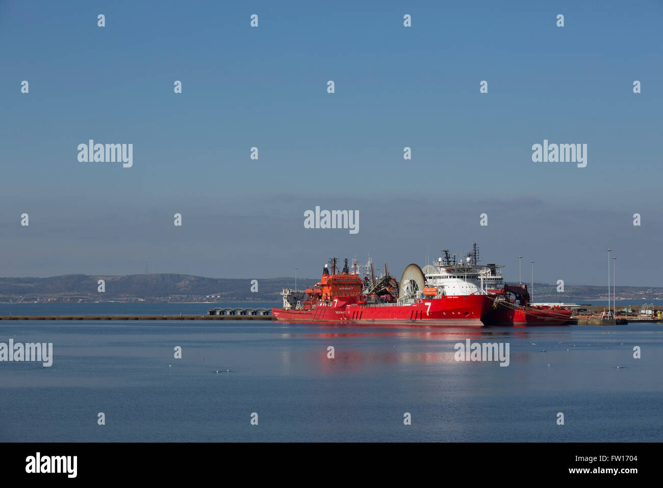 Subsea 7 ships at Leith docks in Edinburgh, Scotland Stock Photo - Alamy