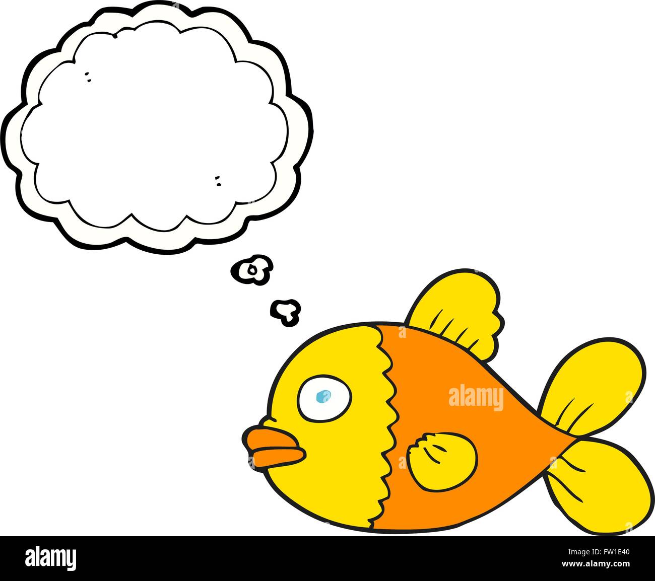 freehand drawn thought bubble cartoon fish Stock Vector Image & Art - Alamy